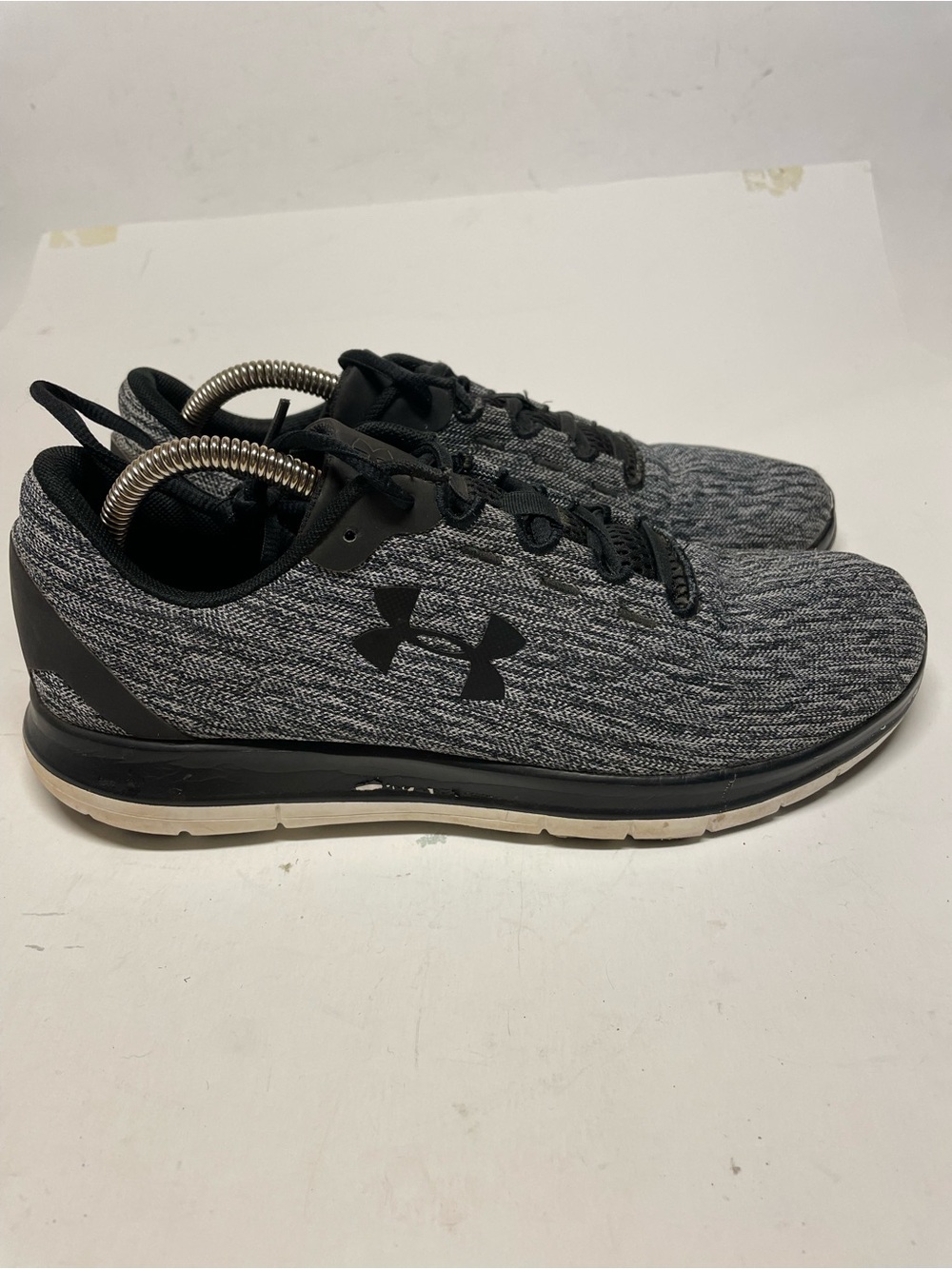 Under Armour Remix Gray Black Running Shoes 3020194-001 Women Shoe Size US 9.5